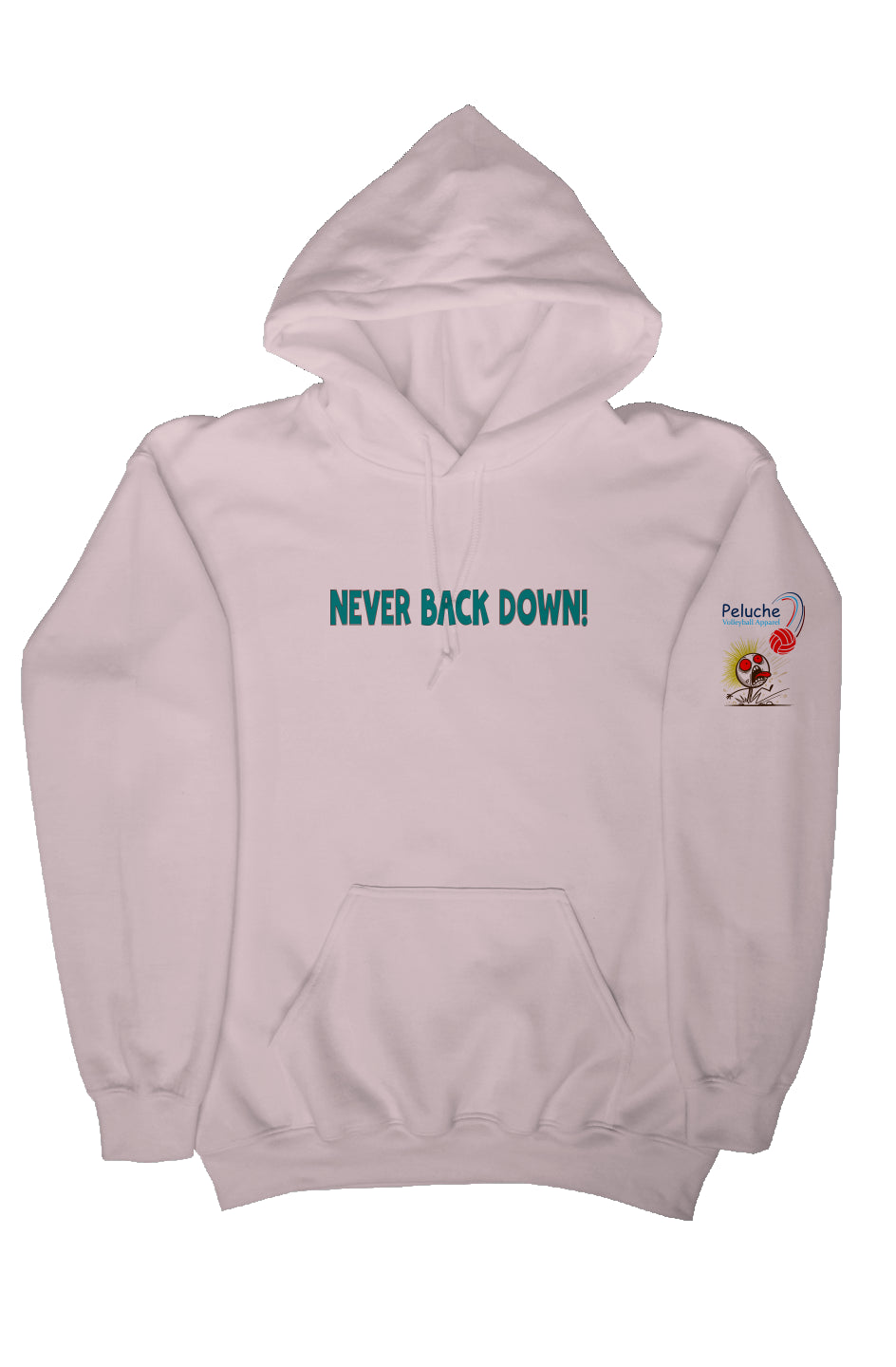 gildan pullover hoody pink nbd green