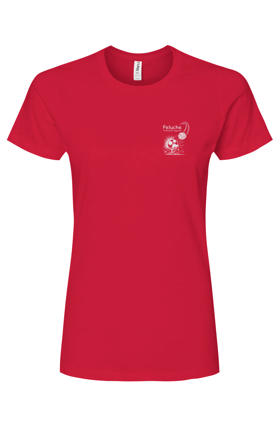 Women's Premium Cotton T-Shirt Red/White