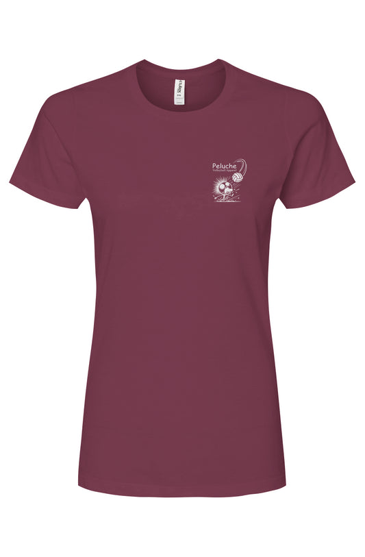Women&amp;#39;s Premium Cotton T-Shirt Burg/White