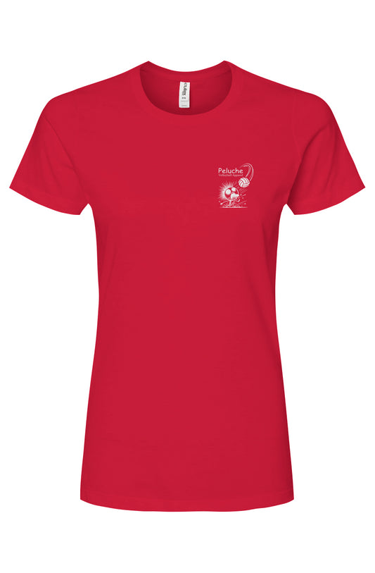 Women&amp;#39;s Premium Cotton T-Shirt Red/White